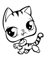 A coloring page of littlest pet shop